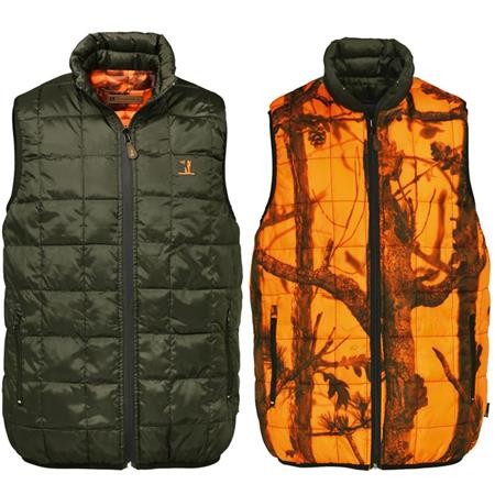 Colete Misto Sem Mangas Percussion Warm Reversible - Kaki Ghost Camo Blaze