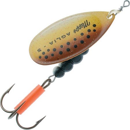 Colher Giratória Mepps Aglia Fluo Micropigments Brown Trout
