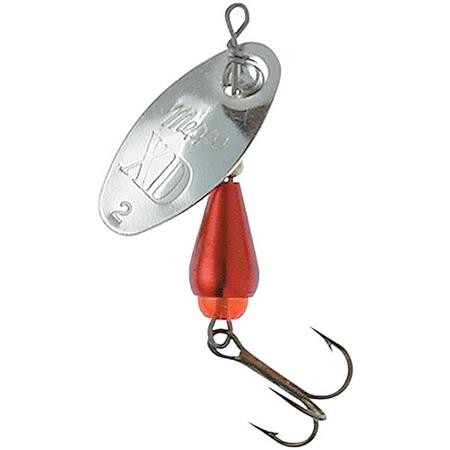 Colher Rotativa Mepps Xd Platinium Argent Rouge