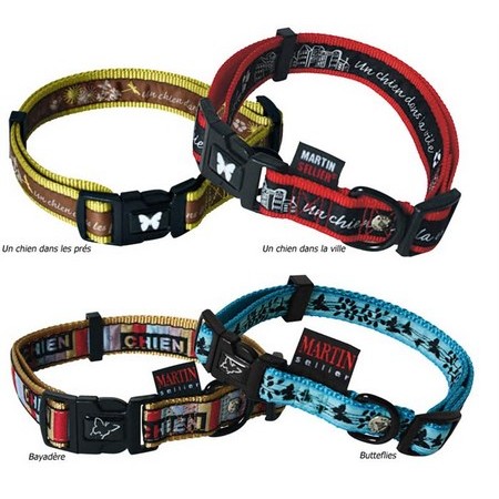 Collar Ajustable Nylon Perro Martin Sellier Collection Imprimee