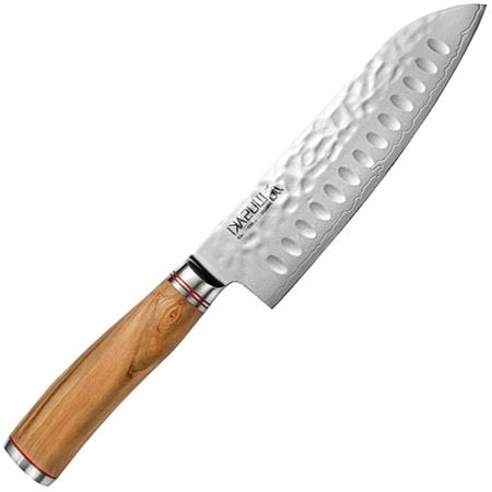 Coltello Wusaki Santoku Alvéolé Damas