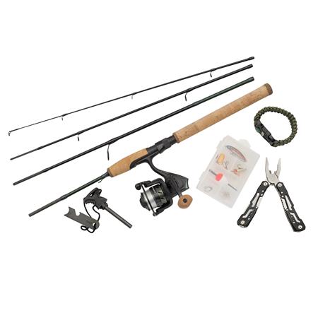 Combo Spinning Abu Garcia Diplomat Wilderness Survival 4Pc Combo