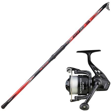 Combo Surfcasting Telescópica Sunset Ayala Sw + Sunhopper Swf Fd
