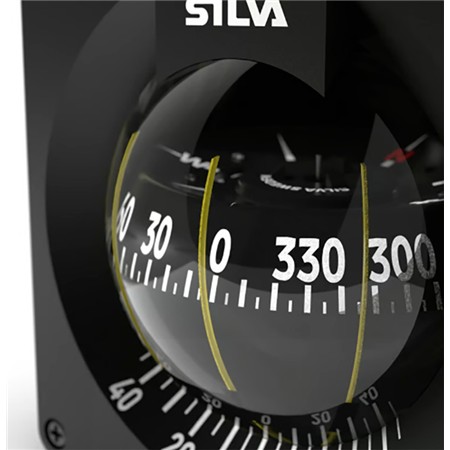 COMPASS SILVA 100B/H PACIFIC FOR BULKHEAD MOUNTING, INCLINOMETER AND 12V LIGHTING