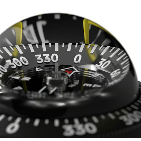 COMPASS SILVA 85 NOIR, MONTAGE PLAT PLOT AVEC MÉMOIRE DE CAP 360°