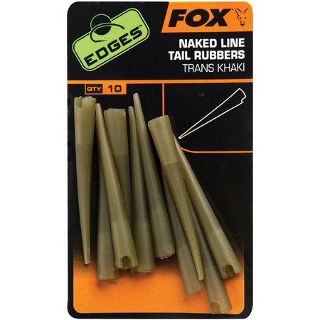Conectores Fox Edges Naked Line Tail Rubbers - Paquete De 50