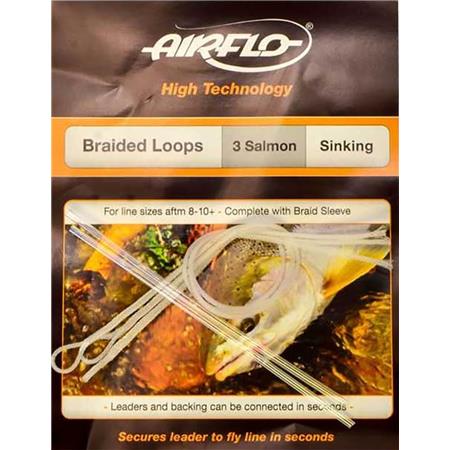 CONECTTORE DI CODAS AIRFLO BRAID LOOP SALMON - PACCHETTO DI 3