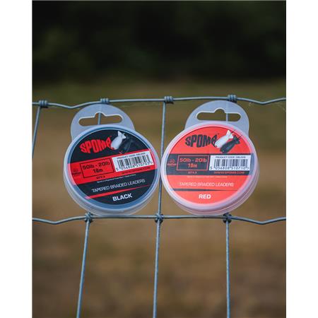 CONISCHE LIJNKOP SPOMB TAPERED BRAIDED LEADERS - 10M