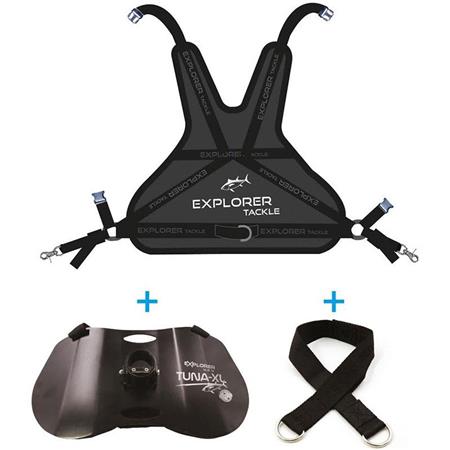 Conjunto De Arnês Dorsal + Cinturão Explorer Tackle Tuna-Xl