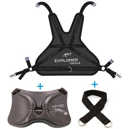 Conjunto De Colete Dorsal + Cinturão Explorer Tackle Tuna