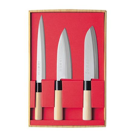 Conjunto De Facas Sekiryu Santoku Et Deba Et Sashimi