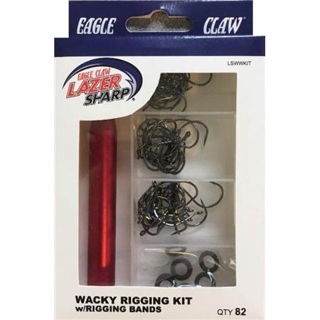 CONJUNTO DE MONTAGEM EAGLE CLAW LAZER SHARP WACKY HOOK