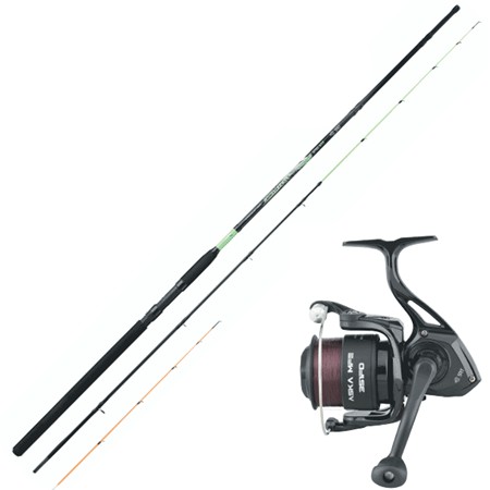 Conjunto Feeder Srt Fish Instinct Swaggy Master Feeder + Carrete Aska Mfe Fd