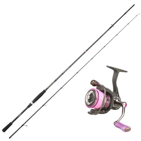 Conjunto Spinning Sakura Stingray Egi Spinning - Sts + Molinete Spinning Stingray Egi 2.0 Fd + Linha Trançada