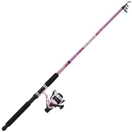 Conjunto Telescosuporte Mitchell Tanager Pink Camo Ii Spin Combo