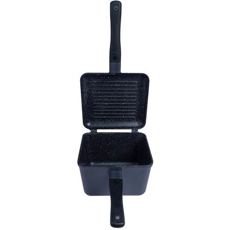 COOKWARE SET RIDGE MONKEY CONNECT DEEP PAN & GRIDDLE XL GRANITE EDITION