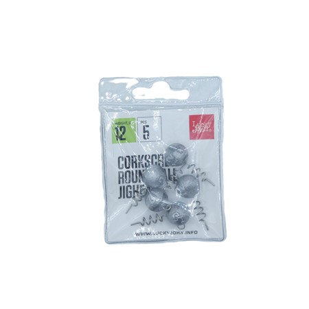 Corkscrew Lucky John Round Ball Jighead - 12Gr - Par 5