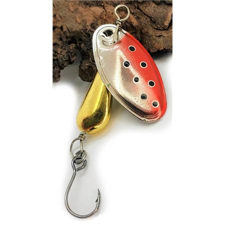 Cucharilla Giratoria Pyrénées Leurres & Co Blackbird - Plateado Y Rojo