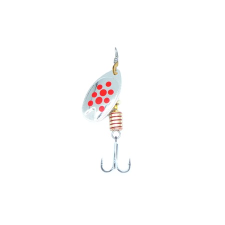 Cuiller Tournante Abu Garcia Fast Attack Spinners - 4.5G - Silver/Red Dots