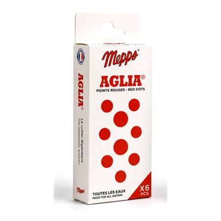 CUILLER TOURNANTE MEPPS AGLIA ARGENT POINT ROUGE - PAR 6