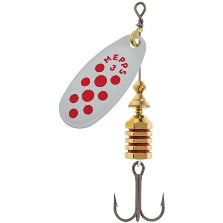 Cuiller Tournante Mepps Aglia Argent Point Rouge - Par 6