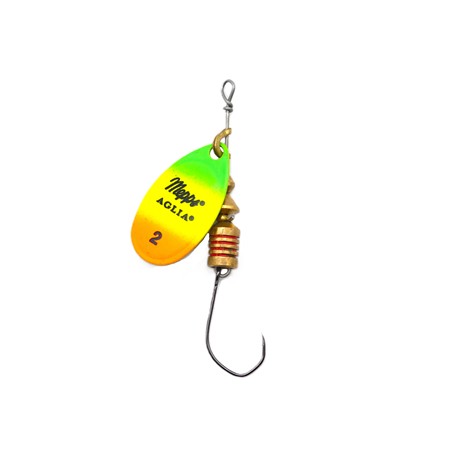 Cuiller Tournante Mepps Aglia Or Tiger Hameçon Simple - N°2