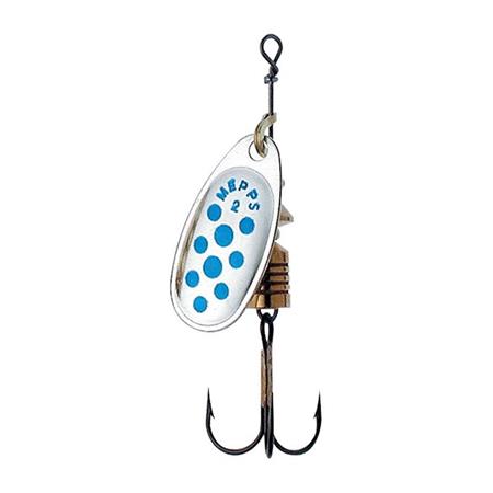 Cuiller Tournante Mepps Comet Argent Point Bleu - Par 6