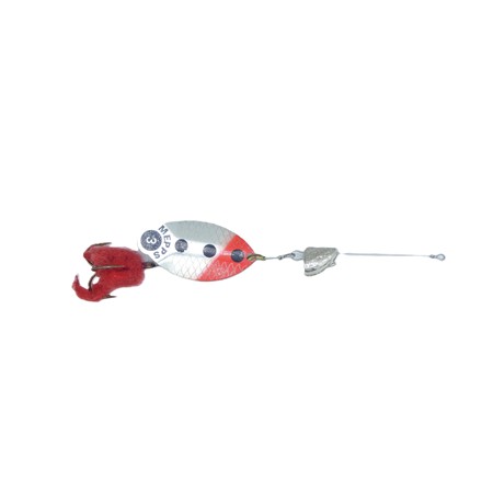 Cuiller Tournante Mepps Lusox Fluo Argent Rouge - N°3