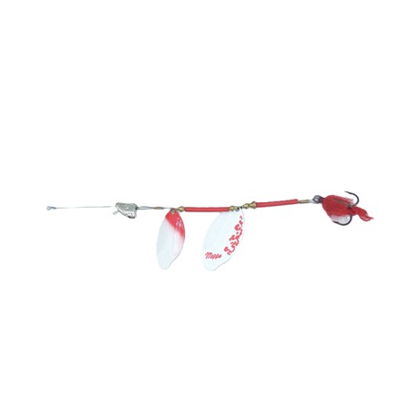 Cuiller Tournante Mepps Tandem Brochet Rouge Blanc Argent - N°3