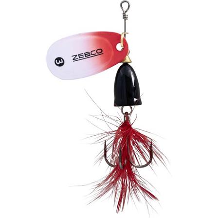 Cuiller Tournante Zebco Trophy Z-Vibe & Fly Rouge Blanc