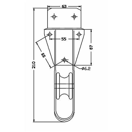 CUNHA TRAVÃO DIREITO COM POLIA PIKE'N BASS