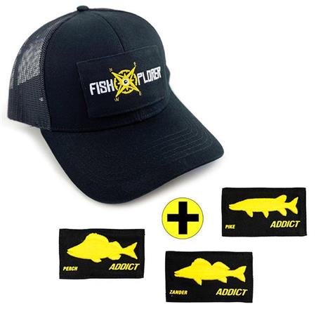 Czapka Fishxplorer Trucker - Zestaw Rzepów Dla Drapieżników 2+1 Gratis