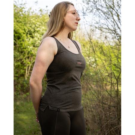DAME-TANKTOP FOX WOMENS VESTS TWIN PACK - KHAKI/CAMO - PAKKE MED 2