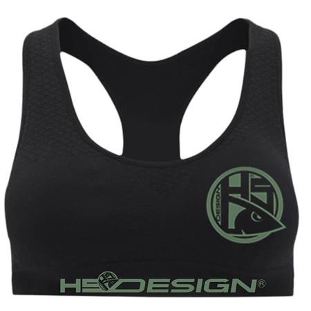 Dameundertøj Hot Spot Design Sport Bra Green Logo - Sort