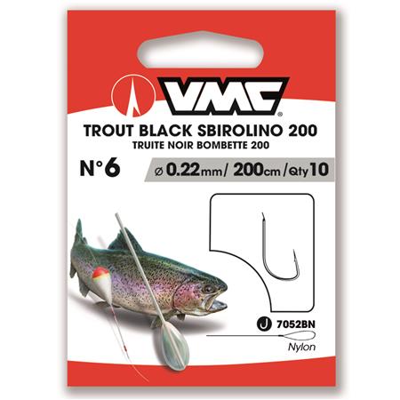 Δεμένο Αγκίστρι Vmc Trout Black Sbirolino 200