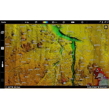 DETAILED CHART HUMMINBIRD OF THE FRENCH AND CORSICAN COASTS