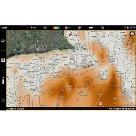 DETAILED CHART HUMMINBIRD OF THE FRENCH AND CORSICAN COASTS