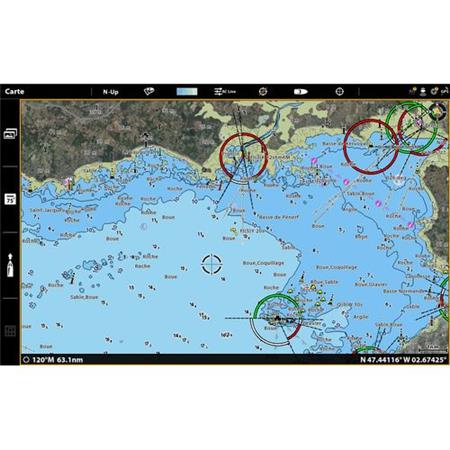 DETAILLIERTE KARTE HUMMINBIRD DES CÔTES FRANÇAISES ET CORSES