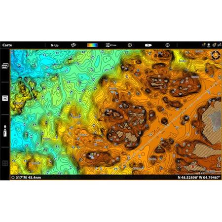 DETAILLIERTE KARTE HUMMINBIRD VON DEN FRANZÖSISCHEN UND KORSISCHEN KÜSTEN