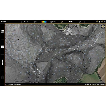 DETALJERET KORT HUMMINBIRD LAKEMASTER V2 PREMIUM OVER DE VIGTIGSTE FRANSKE SØER