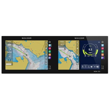 Διπλή Πολυλειτουργική Οθόνη Gps 10” Nova Για Εντοιχισμό