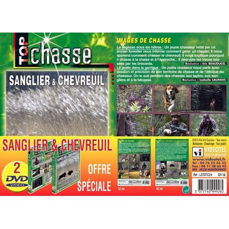 Dvd - Chasse Sanglier Chevreuil - Top Chasse - Lot De 2