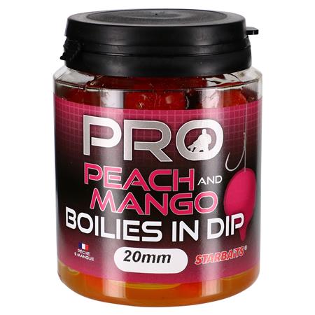 Εμποτισμένο Μπόιλι Starbaits Pro Peach Mango Boilies In Dip