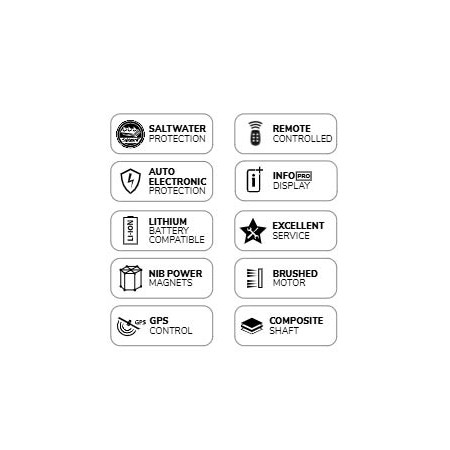 ELEKTRISCHE MOTOR RHINO BMR GPS NXT 65LONGSHAFT 12V ELECTRIC
OUTBOARD MOTOR WHITE