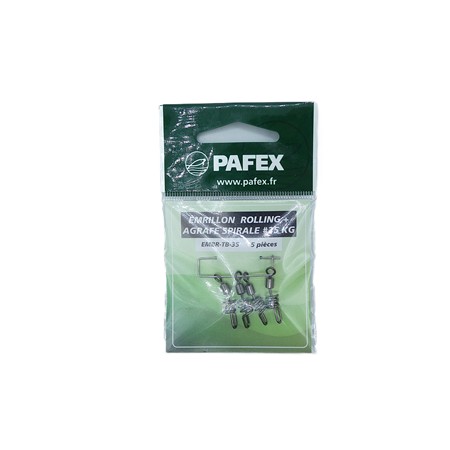 Emerillon Agrafe Carnassier Pafex Rolling - Résistance 35Kg - Par 4