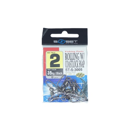 Emerillon Agrafe Mer Sunset Rolling W / Coastlock Snap St-S-3005 - Pack -  N°2