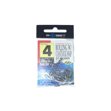 Emerillon Agrafe Mer Sunset Rolling W / Coastlock Snap St-S-3005 - Pack -   N°4