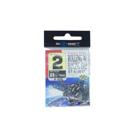 Emerillon Agrafe Mer Sunset Rolling W / Hanging Snap St-S-3017 - N°2 - Par 6