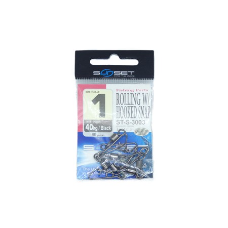 Emerillon Agrafe Mer Sunset Rolling W / Hooked Snap St-S-3003 - Pack - N°1