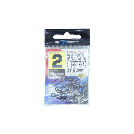 Emerillon Agrafe Mer Sunset Rolling W / Offset Snap St-S-3007 - Pack -  N°2